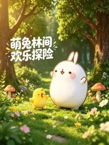 萌兔林间欢乐探险动漫海报