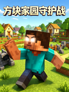 方块家园守护战动漫海报