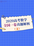 全国一卷（文）2020高考数学真题动漫海报