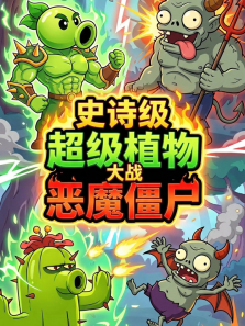 史诗级超级植物大战恶魔僵尸动漫海报