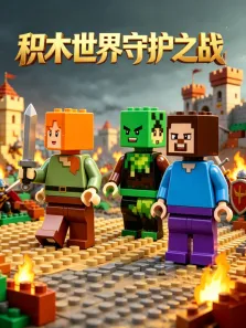 积木世界守护之战动漫海报