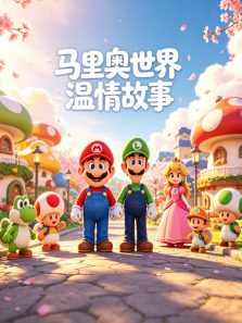 马里奥世界温情故事动漫海报