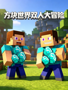 方块世界双人大冒险动漫海报