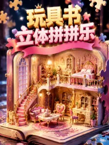 玩具书立体拼拼乐动漫海报