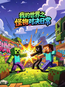我的世界之怪物对决日常动漫海报