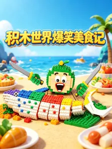 积木世界爆笑美食记动漫海报