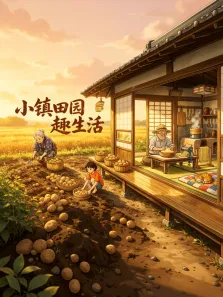 小镇田园趣生活动漫海报
